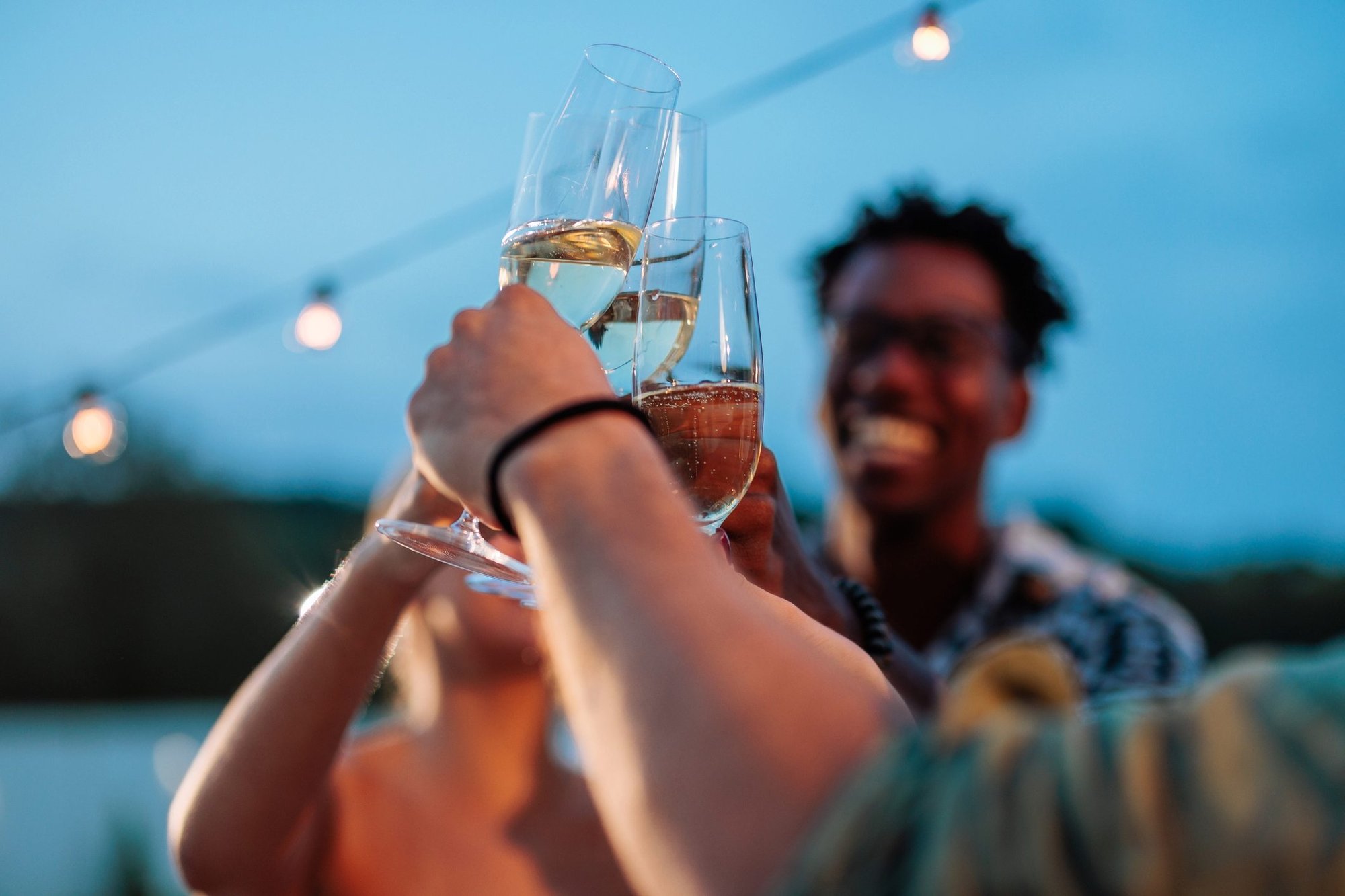 Group making a toast