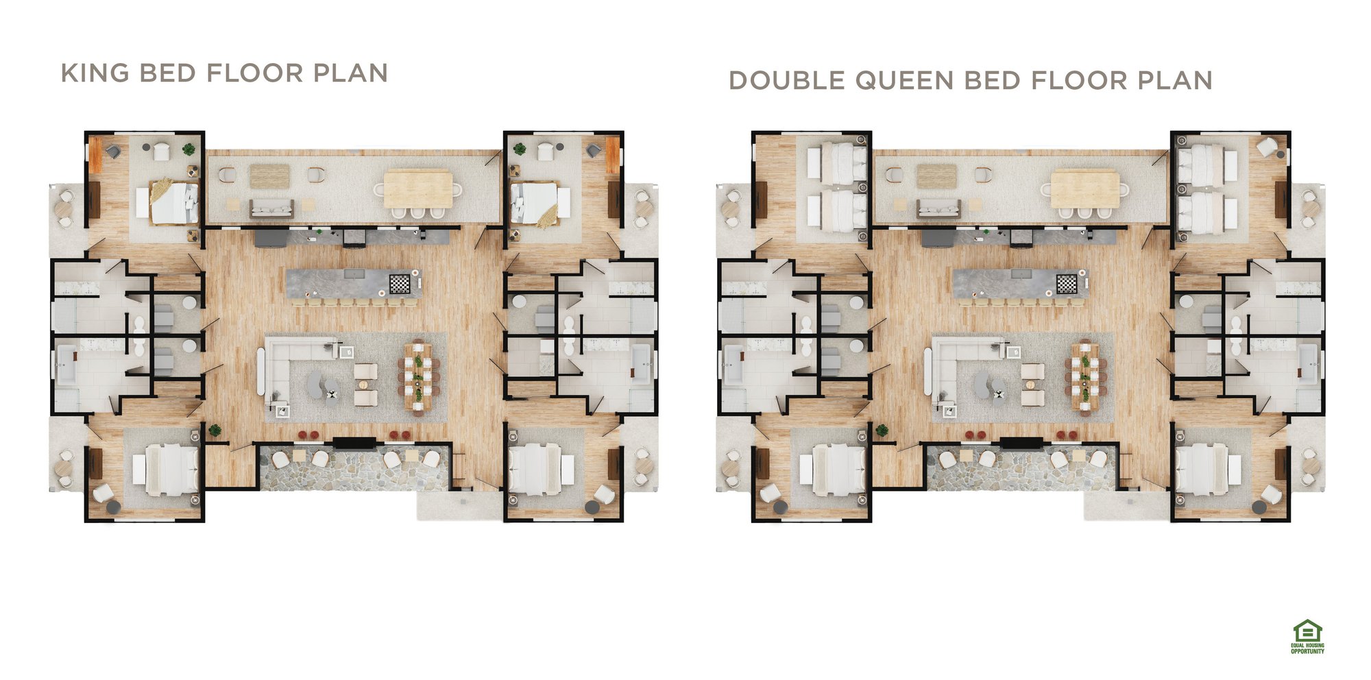 king and queen layouts